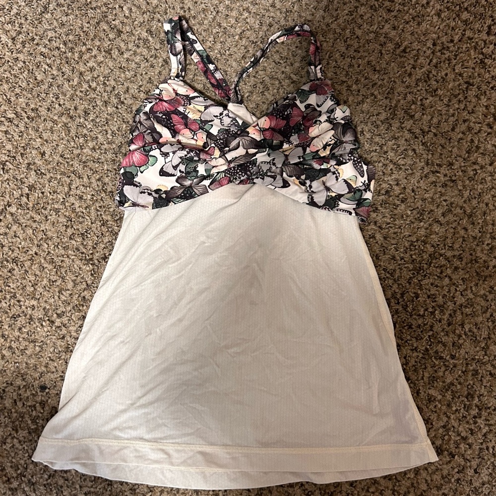 Lululemon butterfly tank top size 6